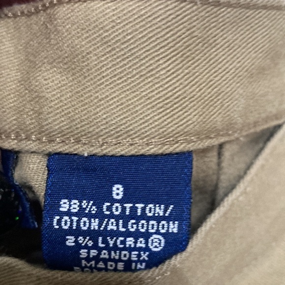 Liz sport khaki flat front pants size 8 - Picture 4 of 9